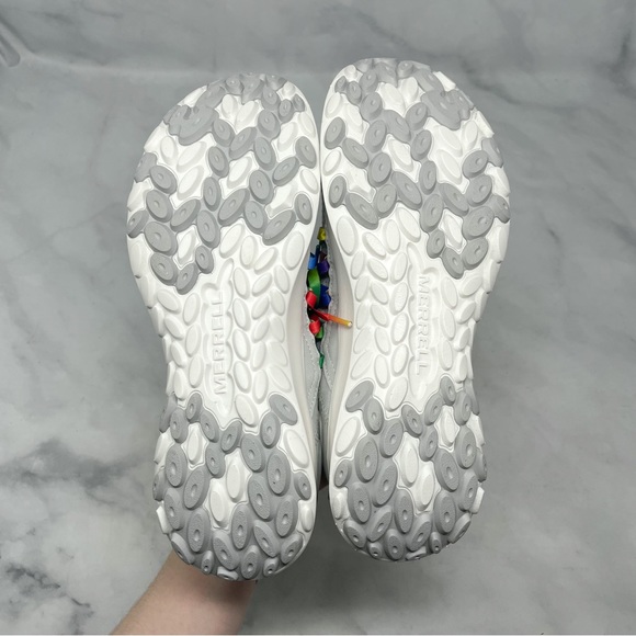 NEW Merrell Cloud Knit Running Sneaker Shoes Rainbow Laces Gray Athleisure 8.5 - Picture 9 of 12